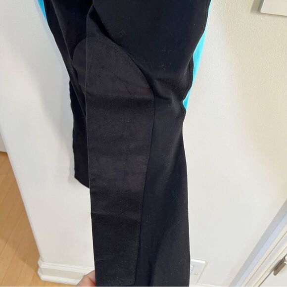 Kerrits 'Flow Rise' Tights in Black and Turquoise XS - Picture 7 of 9